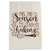 Sac Cadeau Moyen Fun 'Tis Season for Baking Design (Dos)