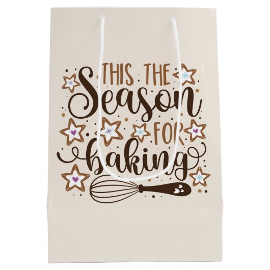 Sac Cadeau Moyen Fun 'Tis Season for Baking Design (Dos)