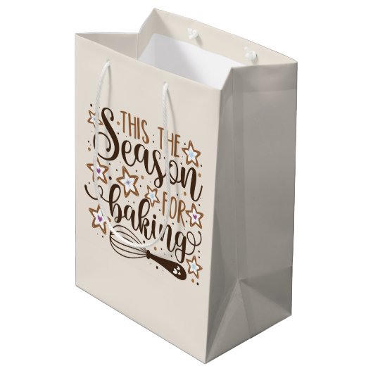 Sac Cadeau Moyen Fun 'Tis Season for Baking Design (Dos Angle)