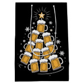 Sac Cadeau Moyen Funny Beer Christmas Tree Holiday Drinking (Dos)