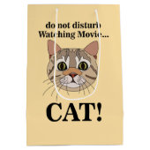 Sac Cadeau Moyen Funny Cat Face  (Dos)