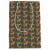 Sac Cadeau Moyen Funny F Caw F Chicken Noël criant coq (Devant)
