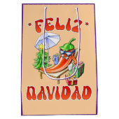 Sac Cadeau Moyen Funny Feliz Navidad Cute Christmas Chili (Dos)
