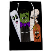 Sac Cadeau Moyen Funny Frankenstein Citrouille fantôme Homme invisi (Devant)