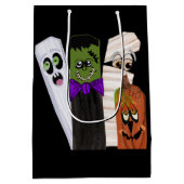 Sac Cadeau Moyen Funny Frankenstein Citrouille fantôme Homme invisi (Dos)