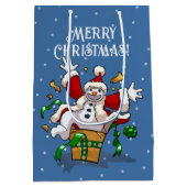 Sac Cadeau Moyen Funny Snowman Merry Christmas Surprise Cartoon (Dos)