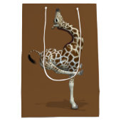 Sac Cadeau Moyen Funny Sporty Giraffe (Dos)