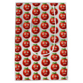 Sac Cadeau Moyen Funny Tomato Motif - Cartoon Vegetable Art (Dos)