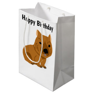Sac Cadeau Moyen Funny Wombat Primitive Art