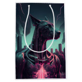 Sac Cadeau Moyen Futuriste Grande Danse Le compagnon robotique (Devant)