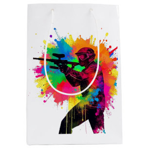 Sac Cadeau Moyen Gamer de Paintball Conception colorée