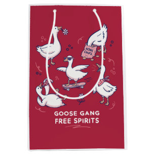 Sac Cadeau Moyen Gang de l'oie idiote T-shirt de l'oie drôle
