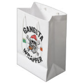 Sac Cadeau Moyen Gangsta Wrapper Funny Christmas Père Noël Cadeau c (Devant Angle)