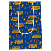 Sac Cadeau Moyen Garde de passage de l'autobus de l'école de Noël (Dos)
