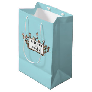 Sac Cadeau Moyen "Gardez votre Calme et Pionnier"