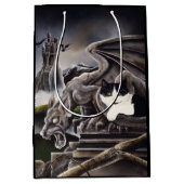 Sac Cadeau Moyen Gargoyle noir blanc (Devant)