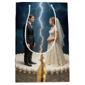 Sac Cadeau Moyen Gâteau de divorce de mariés (Devant)