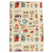 Sac Cadeau Moyen Gâteaux et outils de cuisine rétro (Dos)