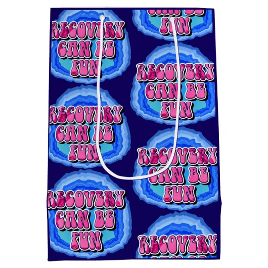 Sac Cadeau Moyen Géode de récupération 12 Étape AA Slogan de récupé (Dos)