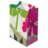 Sac Cadeau Moyen Geraniums fleuris Gras Floriste moderne (Dos Angle)