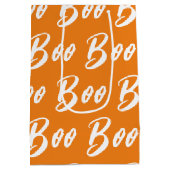 Sac Cadeau Moyen Ghost Halloween noir blanc orange boite (Dos)