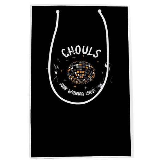 Sac Cadeau Moyen Ghouls veut juste s'amuser Sloth & Halloween (Devant)