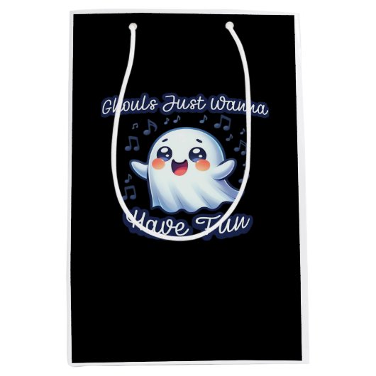Sac Cadeau Moyen Ghouls veut juste s'amuser Sloth & Slogan (Devant)
