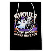 Sac Cadeau Moyen Ghouls Veux Juste S'Amuser Paresseuse Paresseuse (Devant)