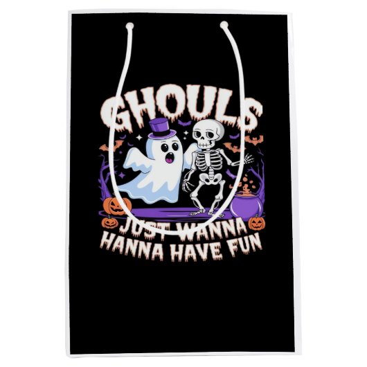 Sac Cadeau Moyen Ghouls Veux Juste S'Amuser Paresseuse Paresseuse (Devant)