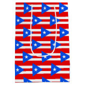 Sac Cadeau Moyen Gift Bag with flag of Puerto Rico, USA (Dos)