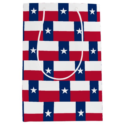 Sac Cadeau Moyen Gift Bag with flag of Texas, USA (Devant)