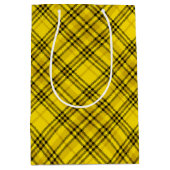 SAC CADEAU MOYEN GIFT WRAP JAUNE NOIR À DAMIERS PLACÉ (Devant)