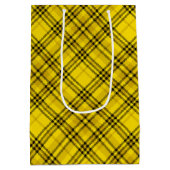 SAC CADEAU MOYEN GIFT WRAP JAUNE NOIR À DAMIERS PLACÉ (Dos)