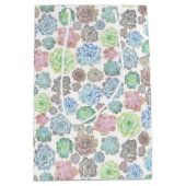 Sac Cadeau Moyen Giftbag de conception de Succulents (Devant)