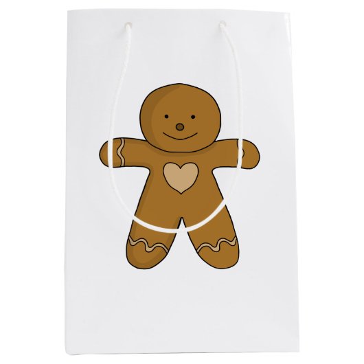 Sac Cadeau Moyen GingerBread Man Christmas Cookie (Devant)