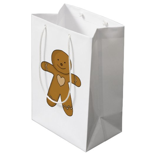 Sac Cadeau Moyen GingerBread Man Christmas Cookie (Dos Angle)