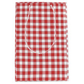 Sac Cadeau Moyen Gingham Pique-Nique à la Campagne (Devant)