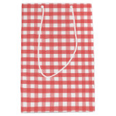 Sac Cadeau Moyen Gingham rouge (Devant)