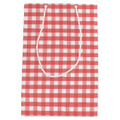 Sac Cadeau Moyen Gingham rouge (Dos)