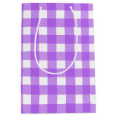 Sac Cadeau Moyen Gingham violet vif (Devant)