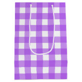 Sac Cadeau Moyen Gingham violet vif (Dos)