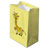 Sac Cadeau Moyen Giraffe Animal Art Kids Cute (Dos Angle)