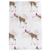 Sac Cadeau Moyen Giraffe Fête Safari Animaux ayant une fête (Dos)