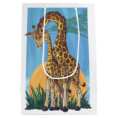 Sac Cadeau Moyen Giraffe maman et bébé (Dos)