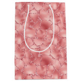 Sac Cadeau Moyen Girls rose brillant Parties scintillant Giraffe Im (Devant)