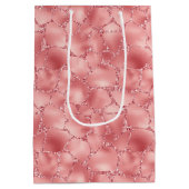 Sac Cadeau Moyen Girls rose brillant Parties scintillant Giraffe Im (Dos)