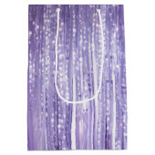 Sac Cadeau Moyen Girly Lavender Purple Glam Tinsel Stripes  (Dos)