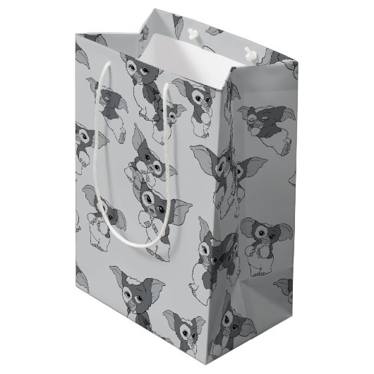 Sac Cadeau Moyen Gizmo | Black & White Pattern (Dos Angle)