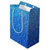 Sac Cadeau Moyen Glace Sur Métal Bleu (Dos Angle)