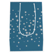 Sac Cadeau Moyen Glam Blue White Diamonds Baby Shower (Dos)